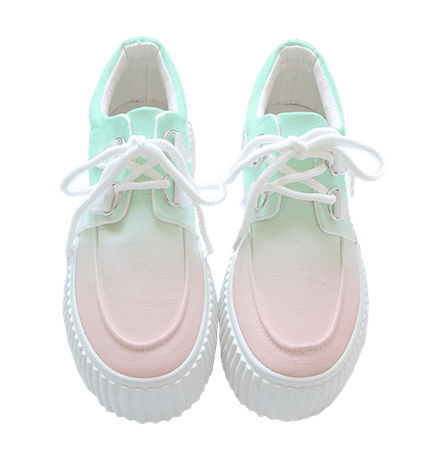 pastel ombre shoes