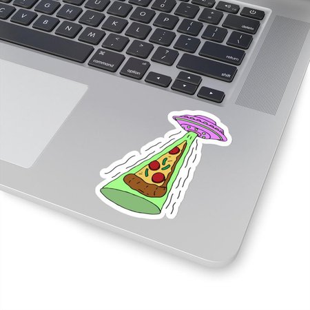 Pizza Sticker, aesthetic sticker, tumblr sticker, laptop sticker, vaporwave, pizza lover, alien, space, wall sticker, room decor