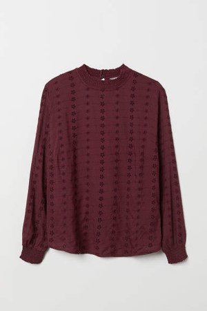 H&M+ Embroidered Blouse - Purple