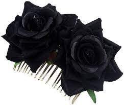 black rose hair comb - Google Search