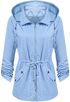 Amazon.com: Adoeve Raincoats for Women rain Gear Blue Jean Blazer Raincoats: Clothing
