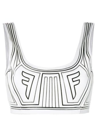 Fendi graphic logo crop top $690 - Buy AW19 Online - Fast Global Delivery, Price