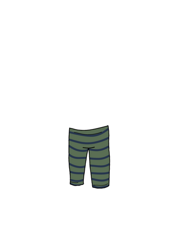 cartoon kid’s leggings- green stripe