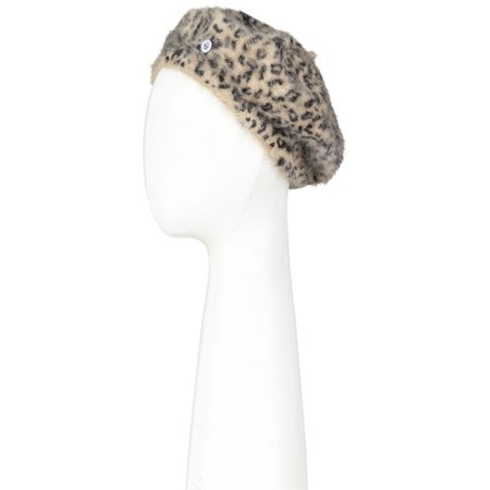 Leopard Beret with Pin