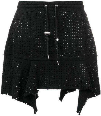Diesel short stud-embellished skirt
