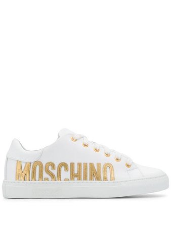 Moschino Logo Print Sneakers - Farfetch
