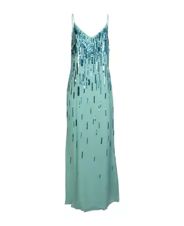 Amen Sequin Embroidered Long Dress | italist
