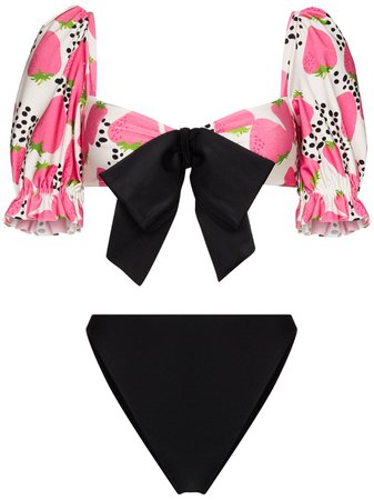 Adriana Degreas strawberry-print short-sleeve Bikini Set - Farfetch