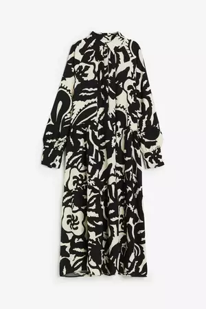 Viscose maxi Dress - Black/floral - Ladies | H&M US
