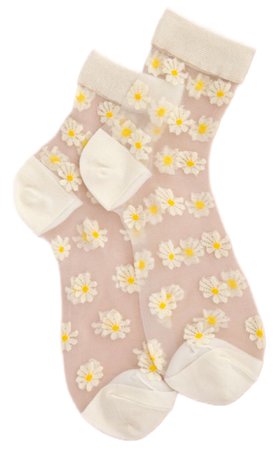 sheer daisy socks