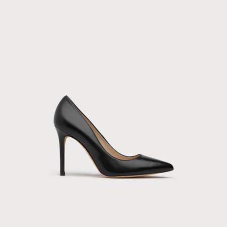 Fern Black Leather Pointed Toe Court | Shoes | L.K.Bennett