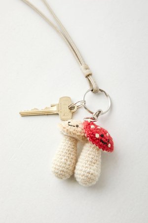 Crochet Mushroom Keychain | Urban Outfitters New Zealand Official Site