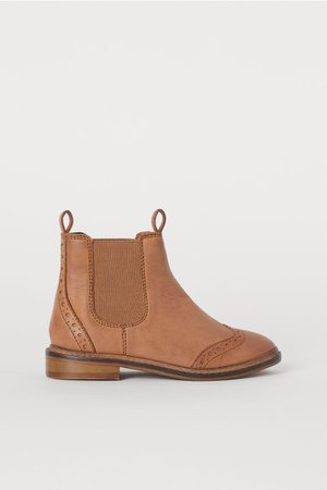 Leather Chelsea Boots - Light brown - Kids | H&M US