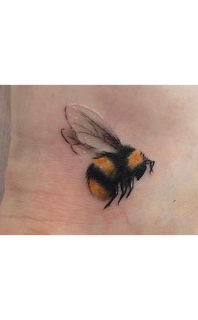 honey bee ankle tattoo