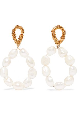 Alighieri | Apollo’s Dance gold-plated pearl earrings | NET-A-PORTER.COM