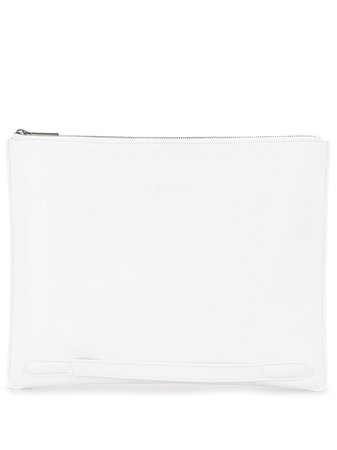 Yohji Yamamoto large clutch bag white DRI71770 - Farfetch