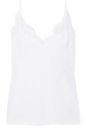 Cami NYC | The Marisol lace-trimmed gauze camisole | NET-A-PORTER.COM