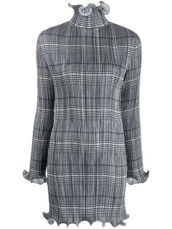 Givenchy Checked Dress In Pleated Satin | Farfetch.com