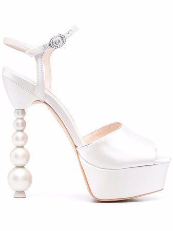 Shop Sophia Webster Natalia beaded-heel sandals with Express Delivery - FARFETCH