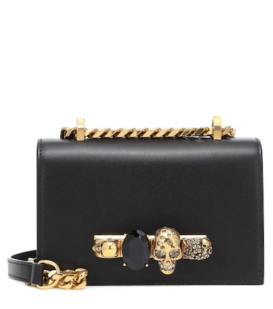 Jeweled Mini Leather Crossbody Bag - Alexander McQueen | Mytheresa