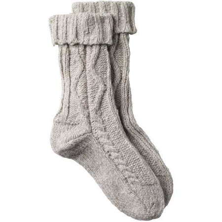 grey wool knit socks