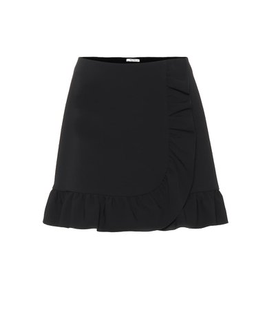 Ruffle-Trimmed Miniskirt - Miu Miu | mytheresa