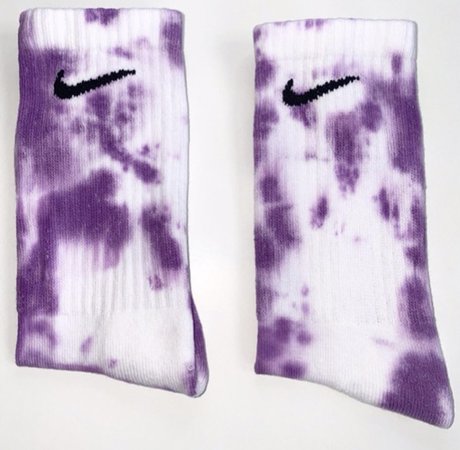 tie dye purple Nike air socks