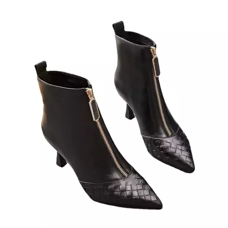Pointed Toe Stiletto Heel Ankle Boots For Women