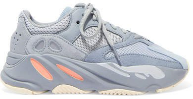 Yeezy Boost 700 Suede, Leather And Mesh Sneakers - Gray