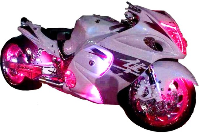 Pink LED motorcycle