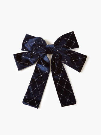 navy blue hair bow