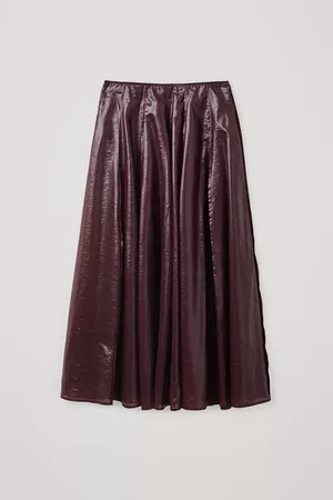 PANELLED A-LINE SKIRT - burgundy - Skirts - COS