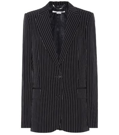 Striped wool blazer
