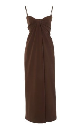 Knot-Accent Silk-Blend Slip Dress By Valentino | Moda Operandi