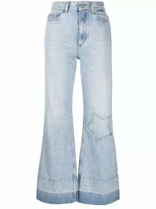 SANDRO star-patch Flared Jeans - Farfetch