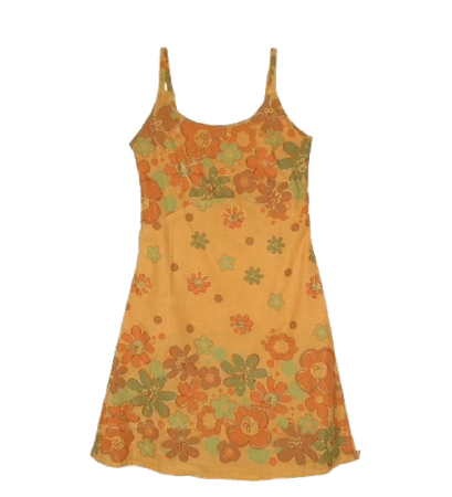 yellow orange hippie dress