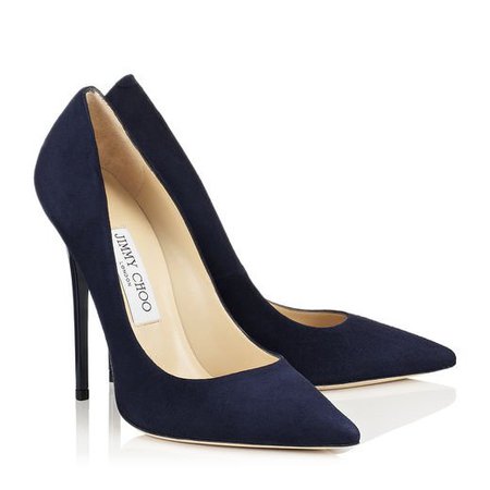Navy Suede Pointy toe Pumps | Anouk | Spring Summer 14 | Jimmy Choo