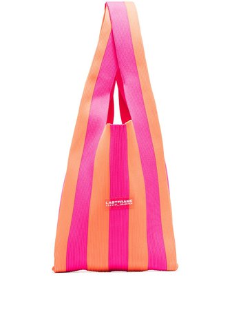 LASTFRAME striped market tote bag pink & orange L21208 - Farfetch
