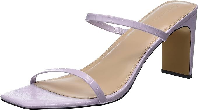 Amazon.com: The Drop Women's Avery Square Toe Two Strap High Heeled Sandal : Clothing, Shoes & Jewelry