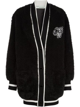 Shop black & white Off-White varsity cardigan with Express Delivery - Farfetch