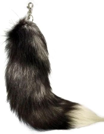 Amazon.com: Alpertie Fluffy Real Fox Fur Tail Keychain Tassel Bag Cosplay toy Handbag Accessory hook Pendant : Clothing, Shoes & Jewelry
