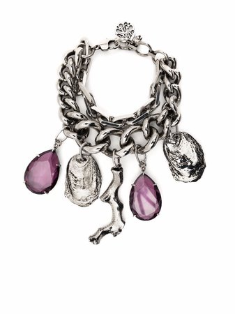 Alexander McQueen chunky-chain Charm Bracelet
