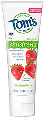 Amazon.com : Tom's of Maine Silly Strawberry Children's Anticavity Toothpaste, 5.1 Oz