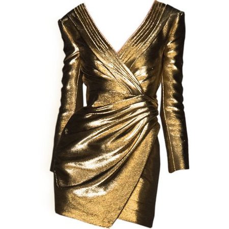 gold metallic dress