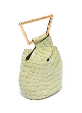 CULT GAIA | 'Mini Astraea' croc embossed leather bucket bag | Women | Lane Crawford