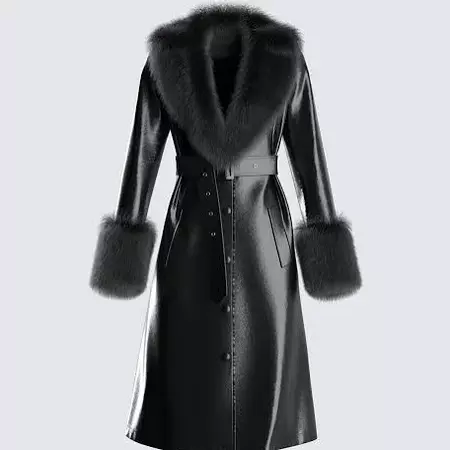 black fur trim coat - Google Search