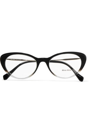 Miu Miu | Cat-eye acetate and gold-tone optical glasses | NET-A-PORTER.COM