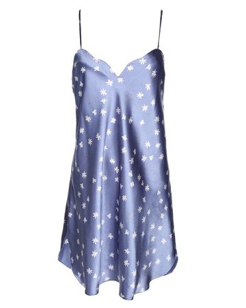 90s Lilac Daisy Satin Slip Dress - M Purple £18 | Rokit Vintage Clothing