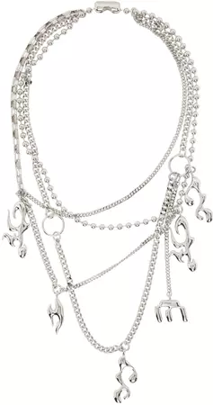 Silver Hannah Jewett Edition Charm Necklace by Miaou on Sale