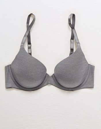Aerie Real Sunnie Full Coverage Lightly Lined Bra, Shell Gray | Aerie for American Eagle